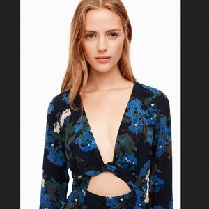 Wilfred NWT Aubagne Floral Blue Dress from Aritzia sz 4